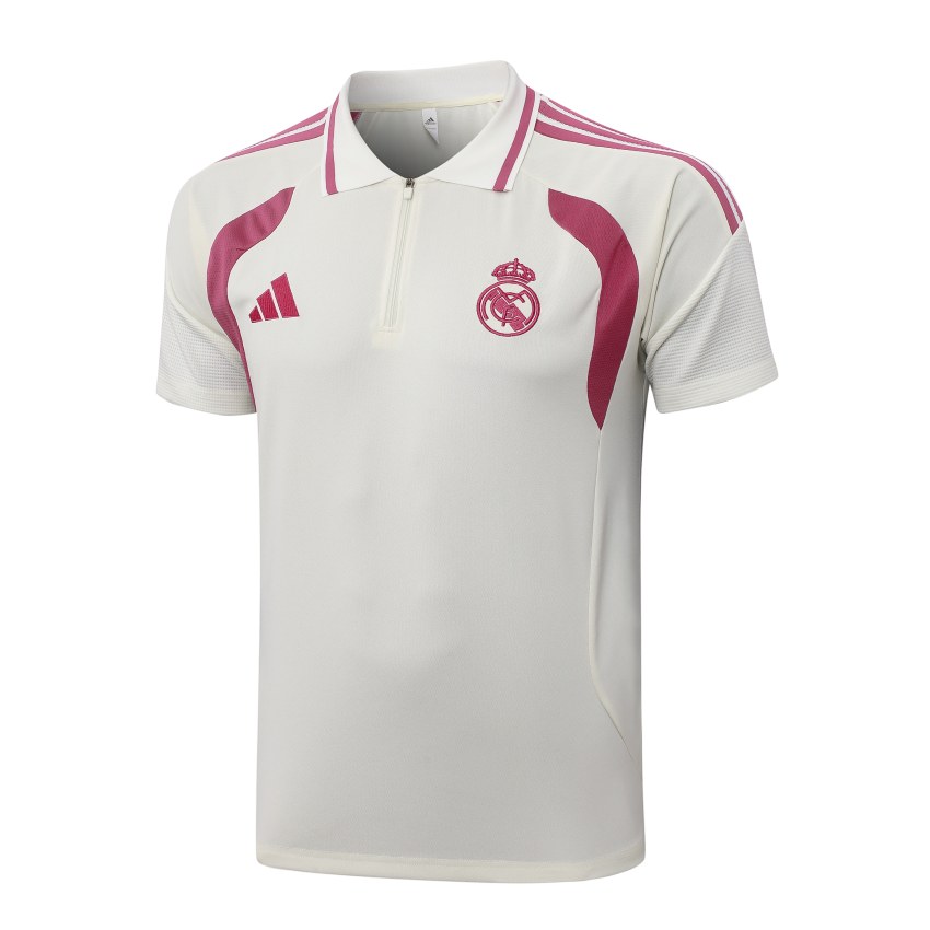 Survetement Real Madrid Polo 2026 2027 Beige Rouge