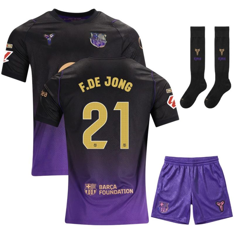 Maillot Barca Kit Enfant Exterieur 2026 2027 De Jong