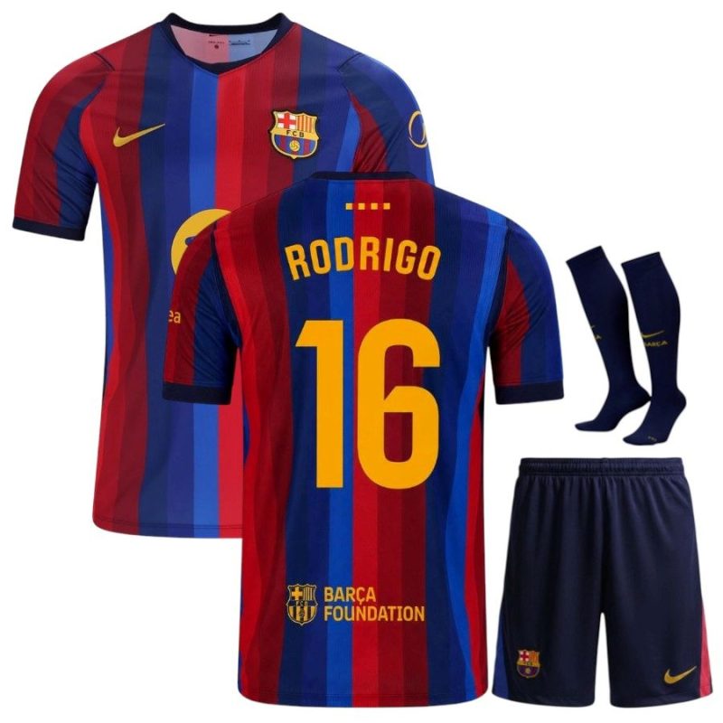 Maillot Kit Enfant Barca Domicile 2026 2027 Rodri