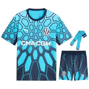 Olympique de Marseille (OM) Kids' Kit 2026-2027 Goalkeeper Blue (1)