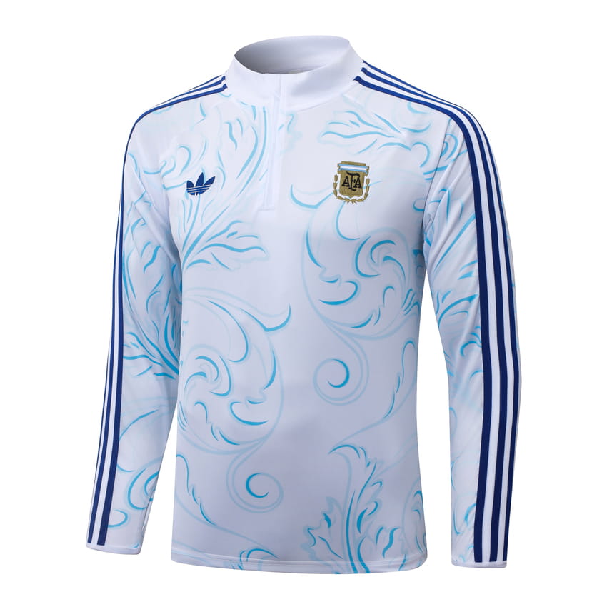 Survetement Argentine Training 2026 2027 Blanc Motif