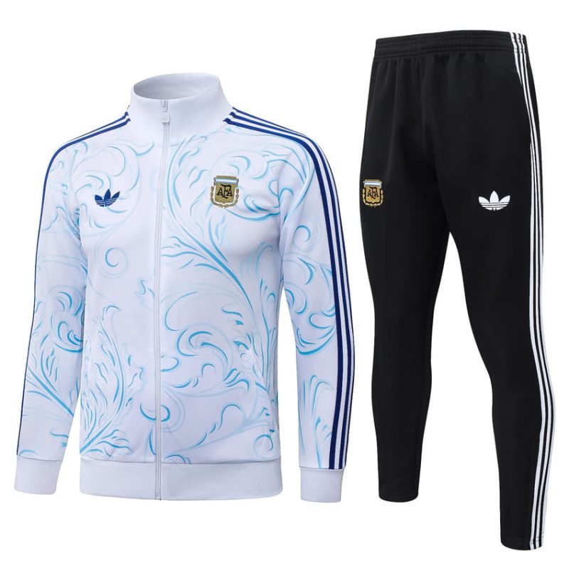 Survetement Argentine Veste 2026 2027 Blanc Motif