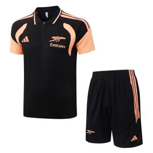 Survetement Arsenal Polo 2026 2027 Noir Orange