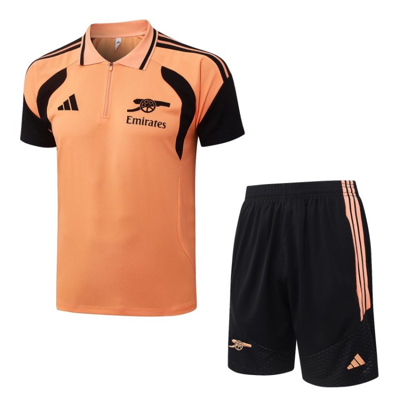 Survetement Arsenal Polo 2026 2027 Orange Noir