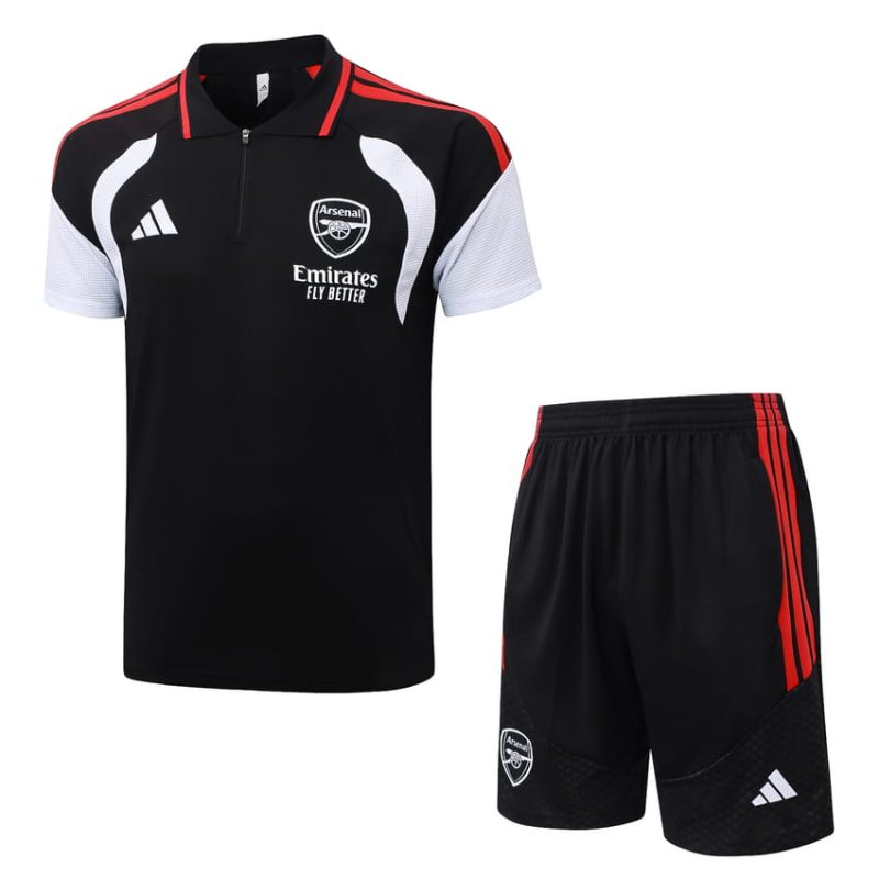 Survetement Arsenal Polo 2026 2027 Noir Rouge