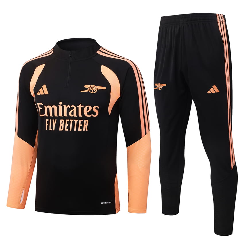Survetement Arsenal Training 2026 2027 Noir Orange