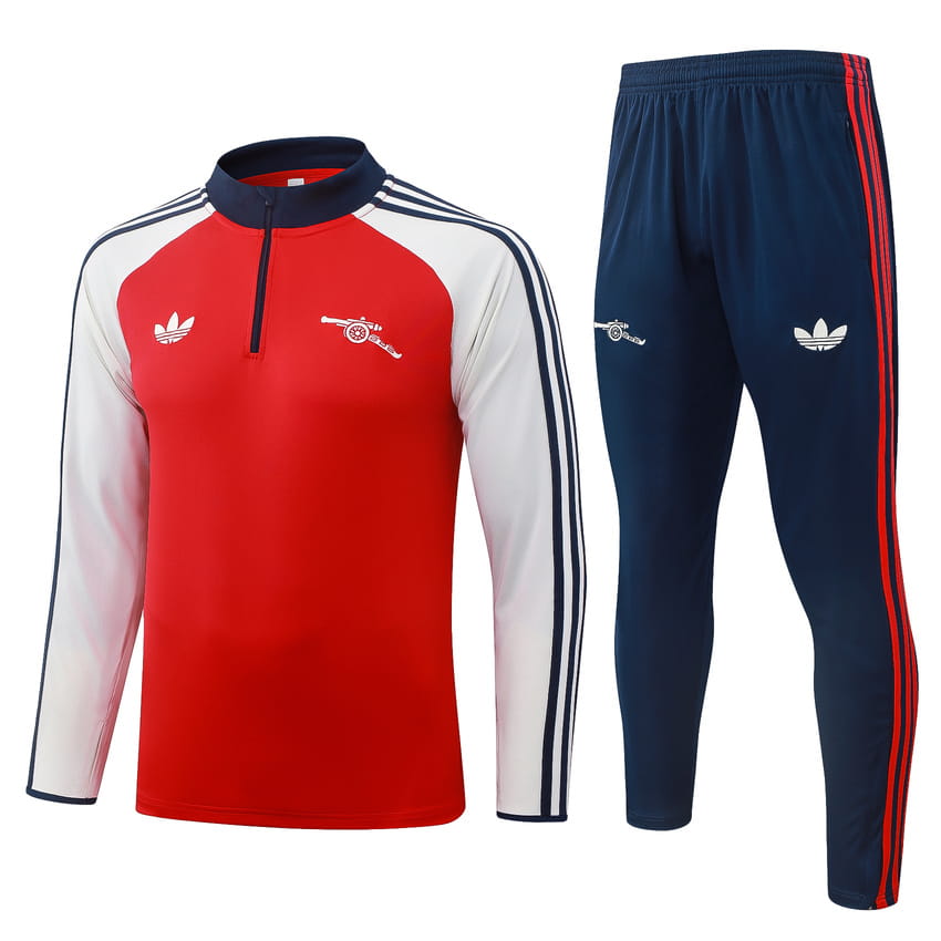 Survetement Arsenal Training 2026 2027 Rouge Blanc
