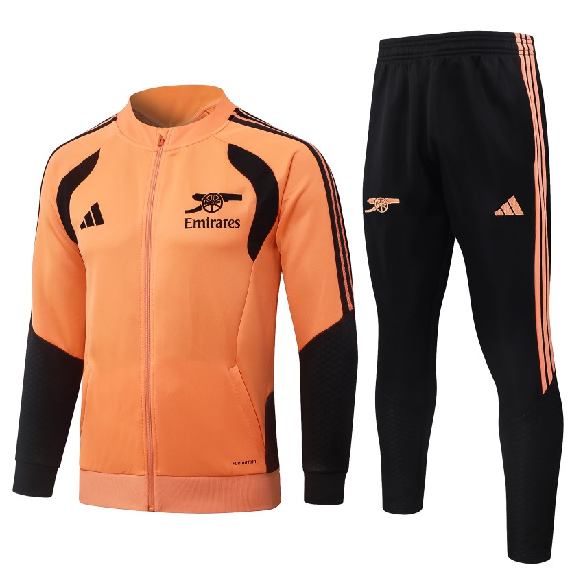 Survetement Arsenal Veste 2026 2027 Orange Noir