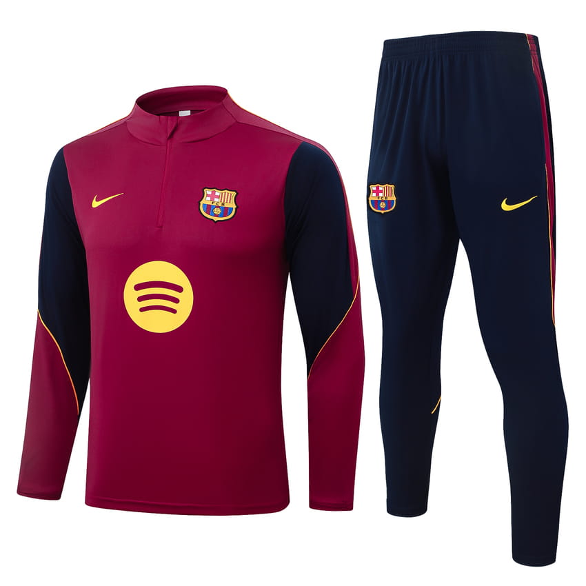 Survetement Barca Training 2026 2027 Rouge Foncé