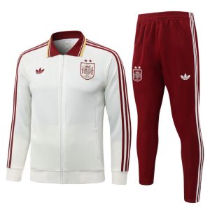 Survetement Espagne Veste 2 Etoiles 2026 2027 Blanc Rouge