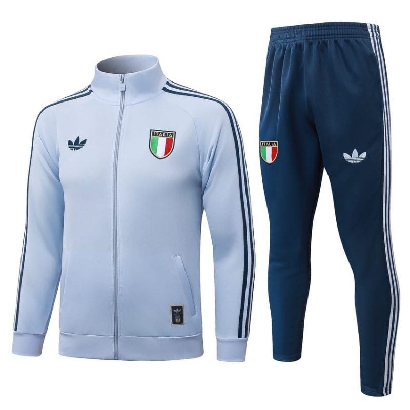 Survetement Italie Veste 2026 2027 Blanc Cassé