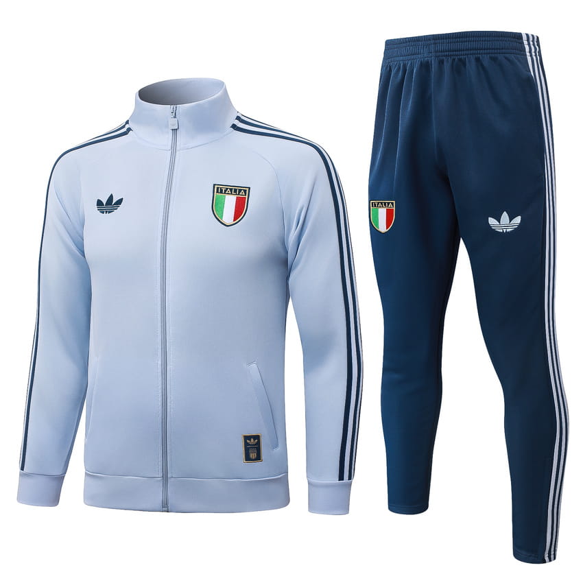 Survetement Italie Veste 2026 2027 Blanc Cassé