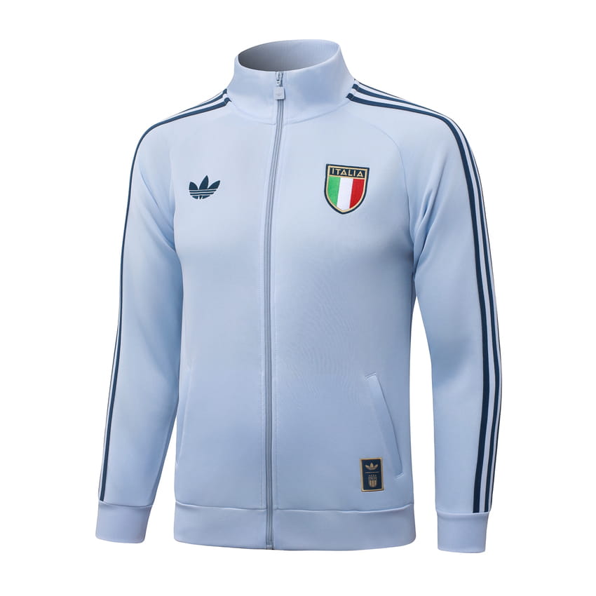Survetement Italie Veste 2026 2027 Blanc Cassé