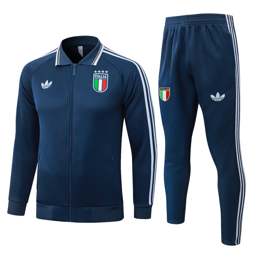 Survetement Italie Veste 2026 2027 Bleu Sombre