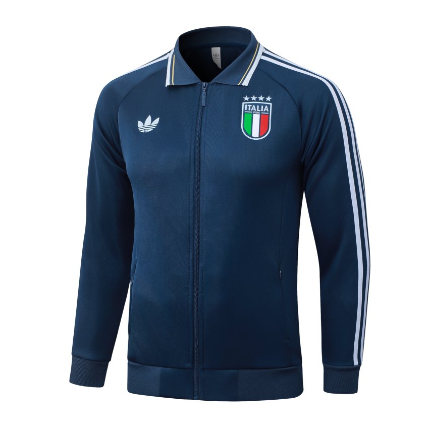 Survetement Italie Veste 2026 2027 Bleu Sombre