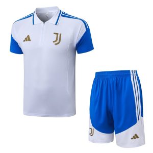 Tuta polo Juventus 2026-2027 bianca e blu