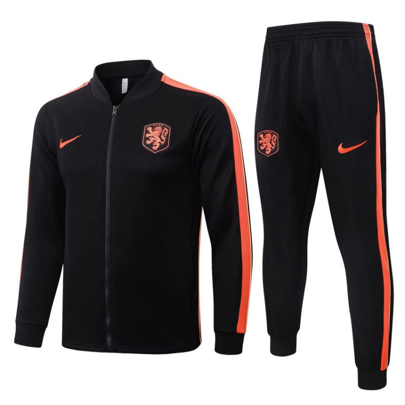Survetement Pays Bas Veste 2026 2027 Noir Orange