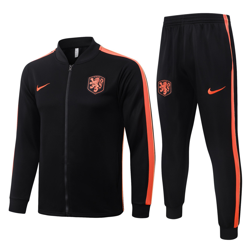 Survetement Pays Bas Veste 2026 2027 Noir Orange