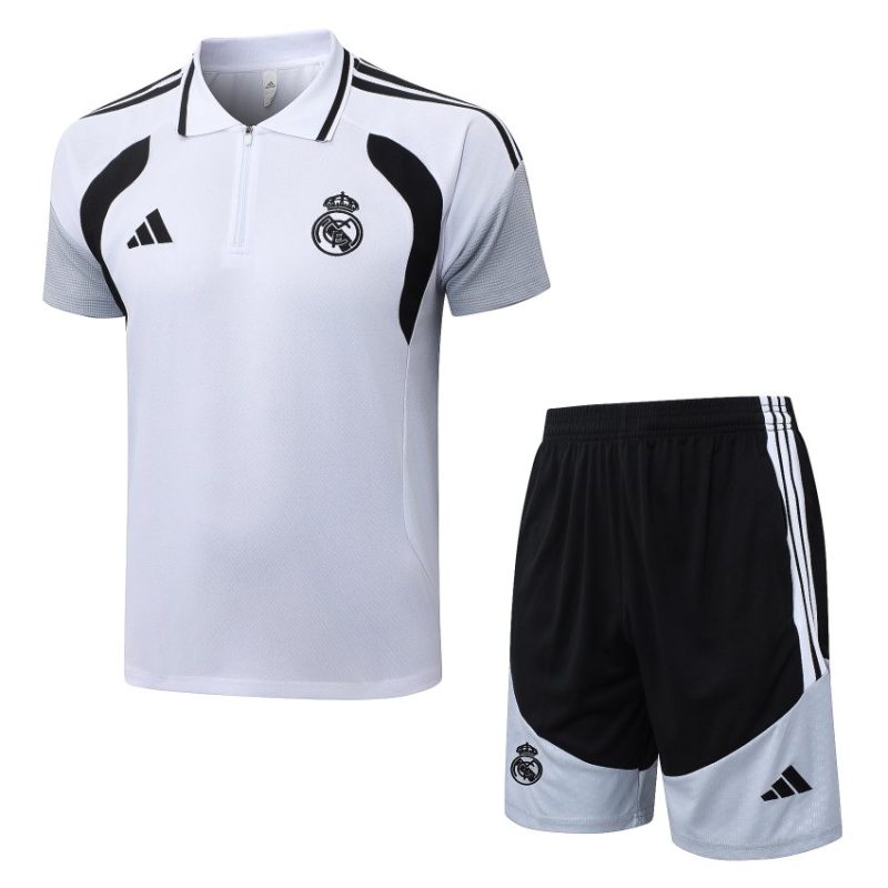 Survetement Real Madrid Polo 2026 2027 Blanc Noir