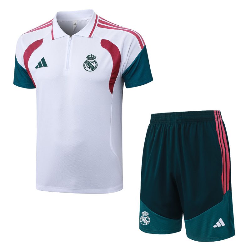 Survetement Real Madrid Polo 2026 2027 Blanc Rouge