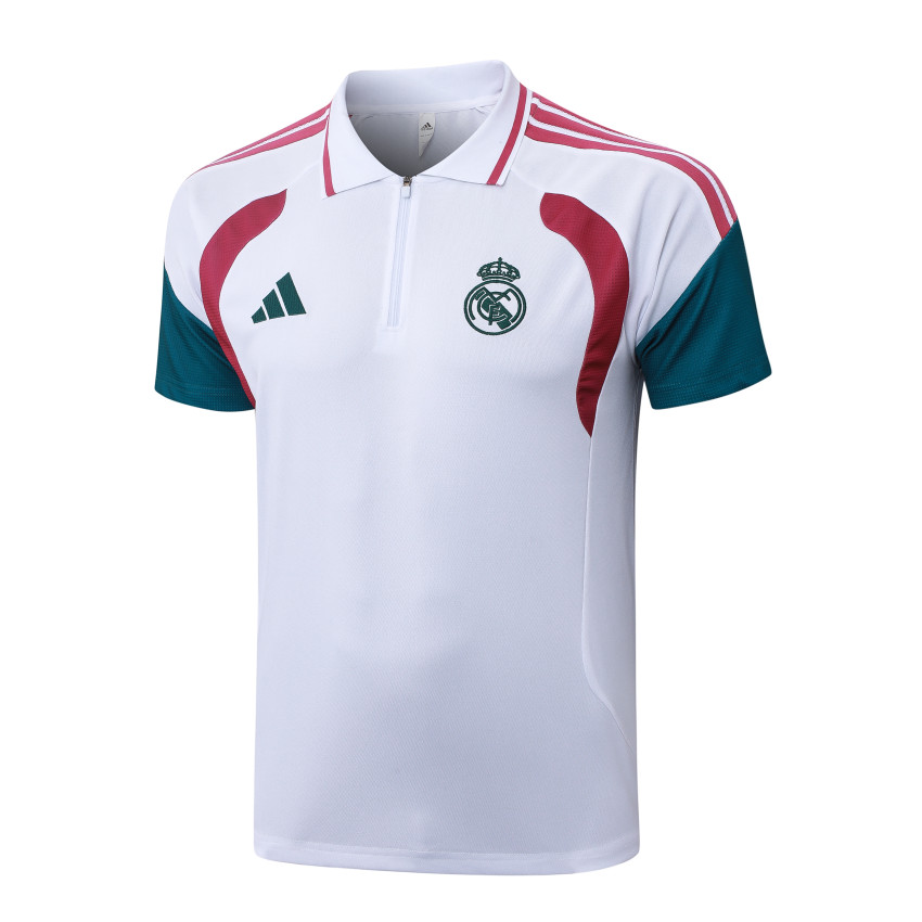 Survetement Real Madrid Polo 2026 2027 Blanc Rouge