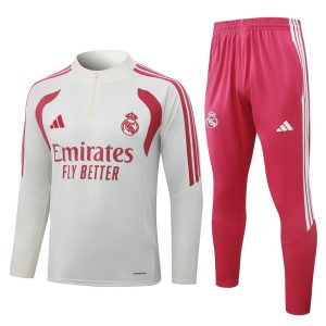 Survetement Real Madrid Training 2026 2027 Beige Rouge