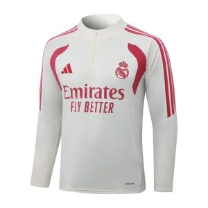 Survetement Real Madrid Training 2026 2027 Beige Rouge