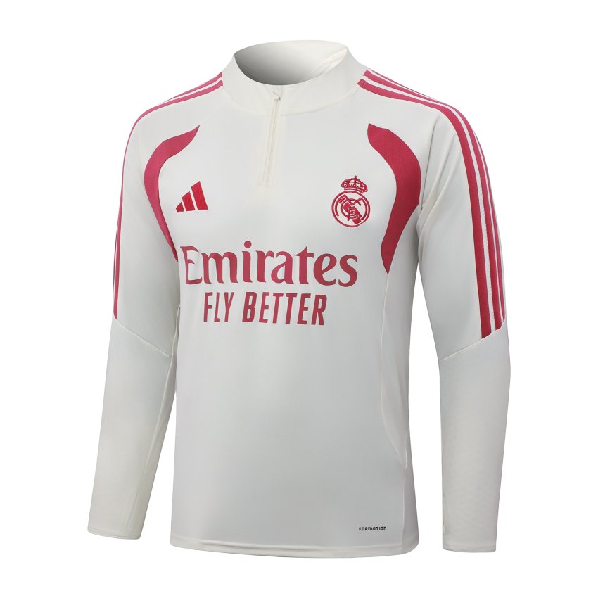 Survetement Real Madrid Training 2026 2027 Beige Rouge