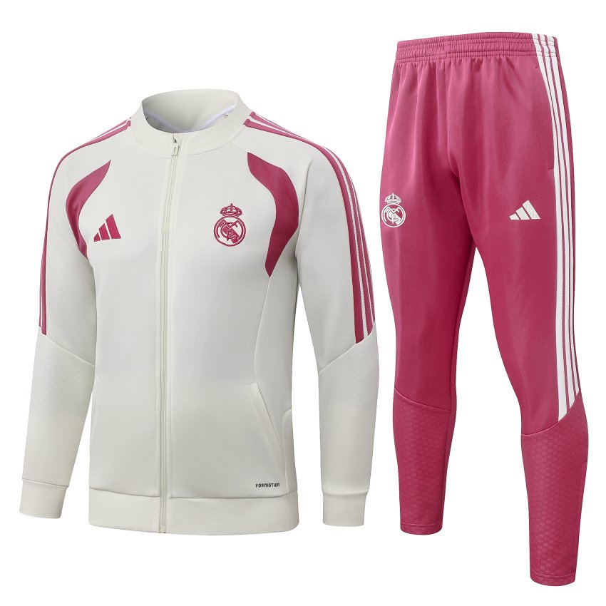 Survetement Real Madrid Veste 2026 2027 Beige Rouge