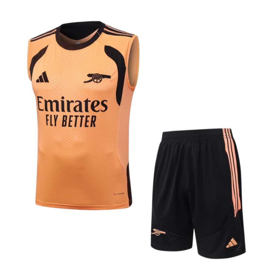 Debardeur Short Arsenal 2026 2027 Noir Orange (1)