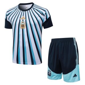 Ensemble Maillot Short Argentine 2026 2027 Bleu Ciel Rayé