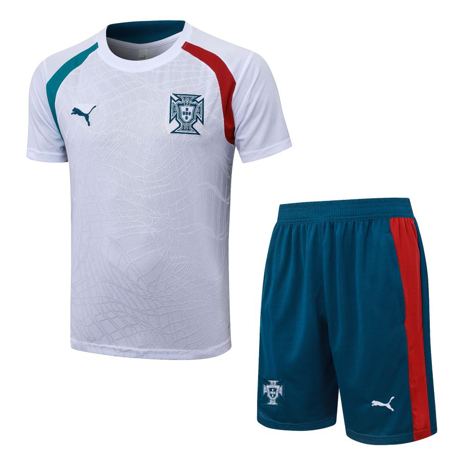 Ensemble Maillot Short Portugal 2026 2027 Blanc (1)