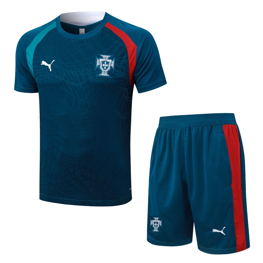 Ensemble Maillot Short Portugal 2026 2027 Bleu Nuit (1)