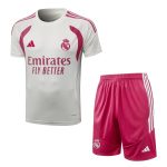 Ensemble Maillot Short Real Madrid 2026 2027 Beige Rouge (1)