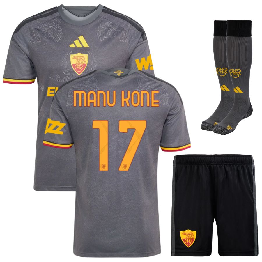 Maillot Kit Enfant AS Roma Third 2026 2027 Manu Kone
