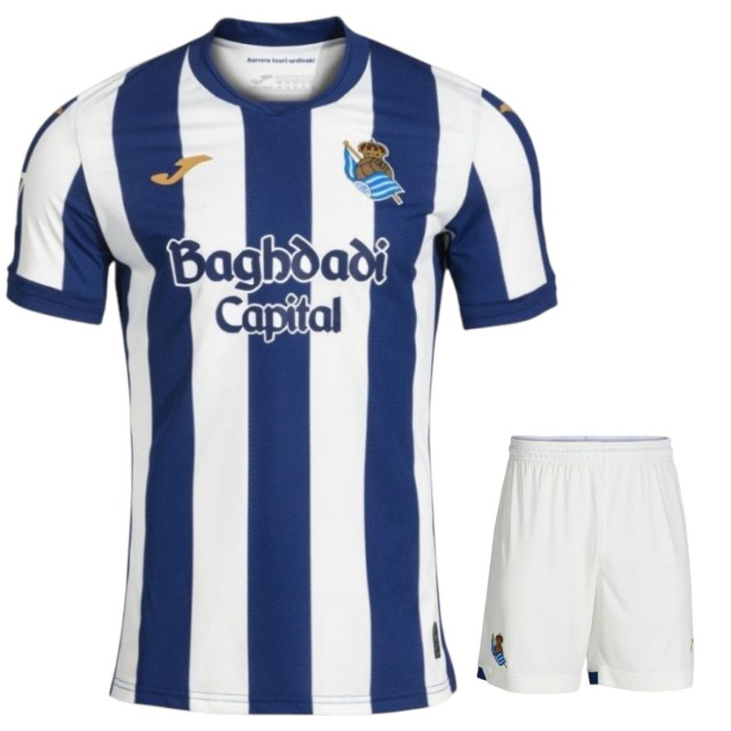 Maillot Kit Enfant Real Sociedad Domicile 2026 2027 (1)