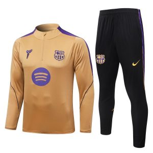 Survetement Barca Training 2026 2027 Beige Violet (1)