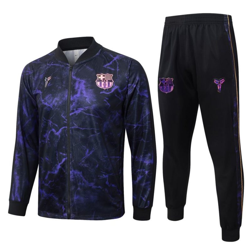 Survetement Barca Veste 2025 2026 Noir Violet (1)