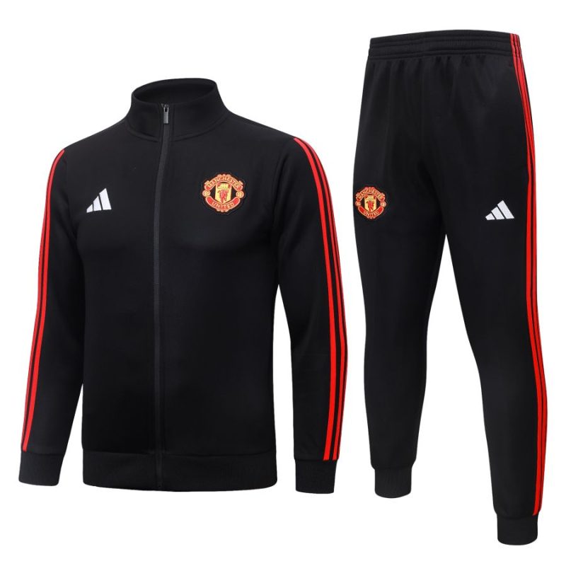 Survetement Manchester United Veste 2026 2027 Noir Rouge (1)