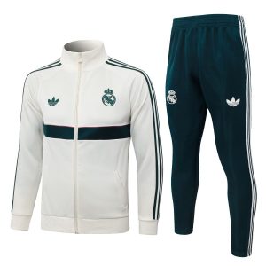 Survetement Real Madrid Veste 2026 2027 Blanc Vert (1)